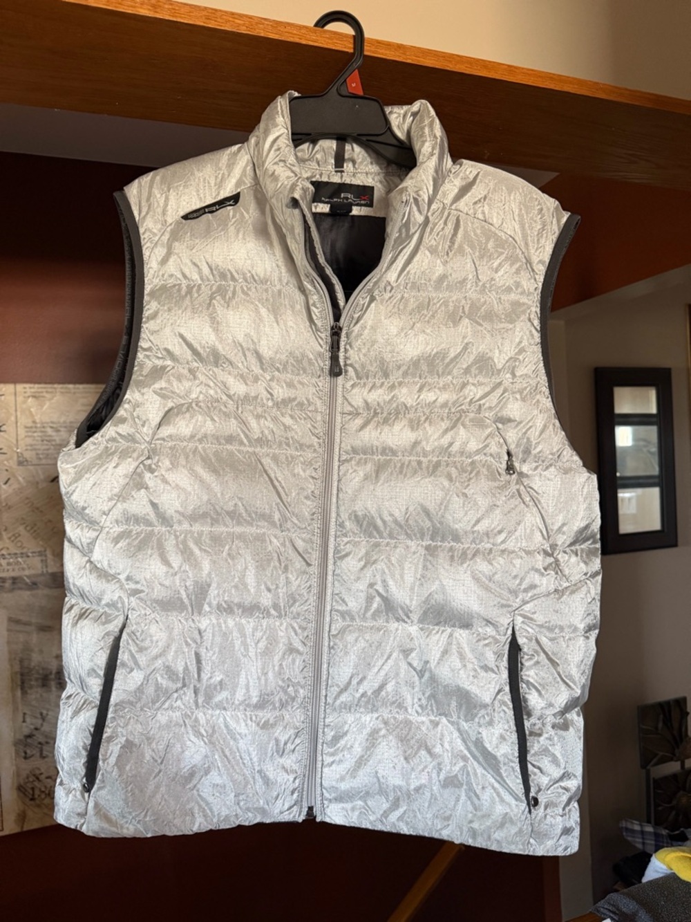 Ralph Lauren Silver Quilted Men's Puffer Vest